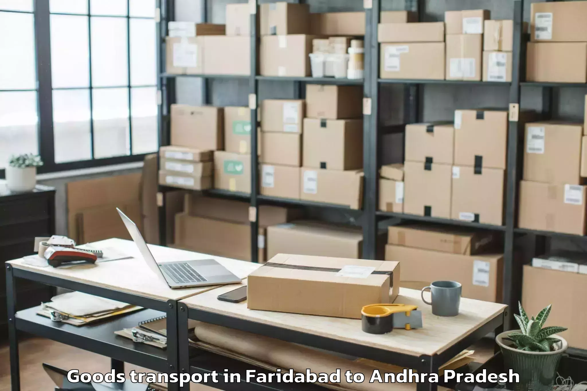 Book Faridabad to Mamidikududru Goods Transport Online